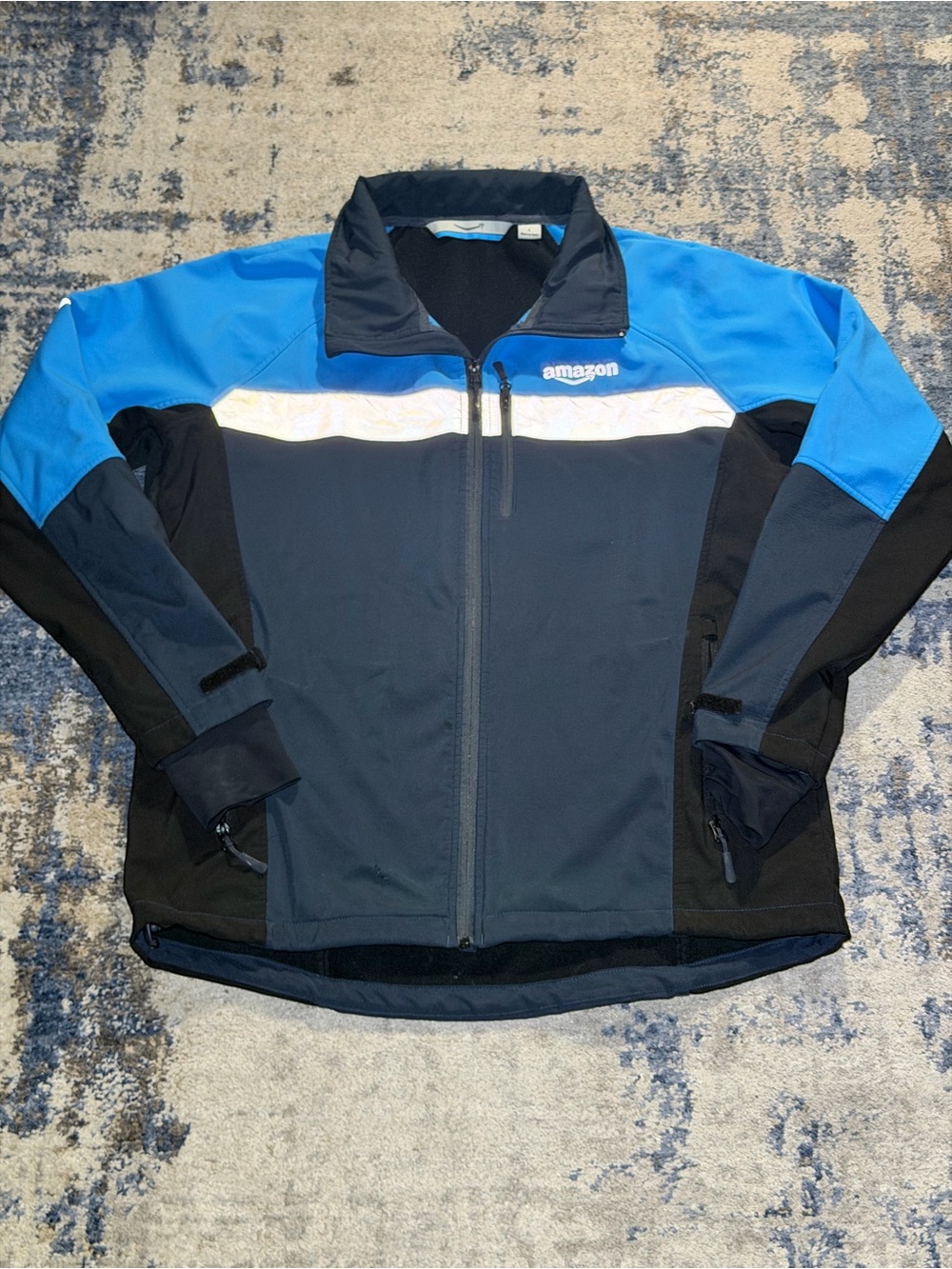 Amazon Men's Navy, Black & Blue Performance Softshell Jacket